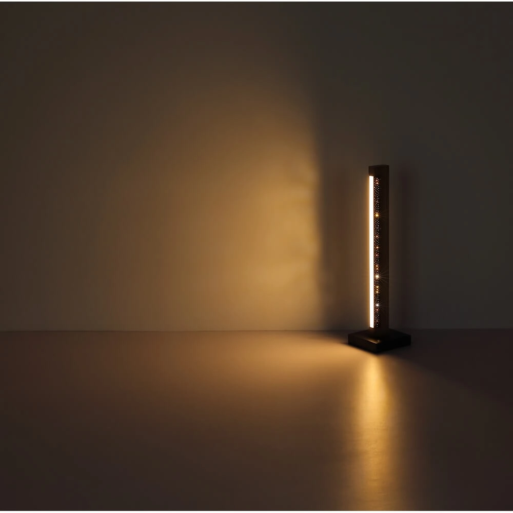 Design table lamp Starla black with wood 48cm Globo 9007371459292