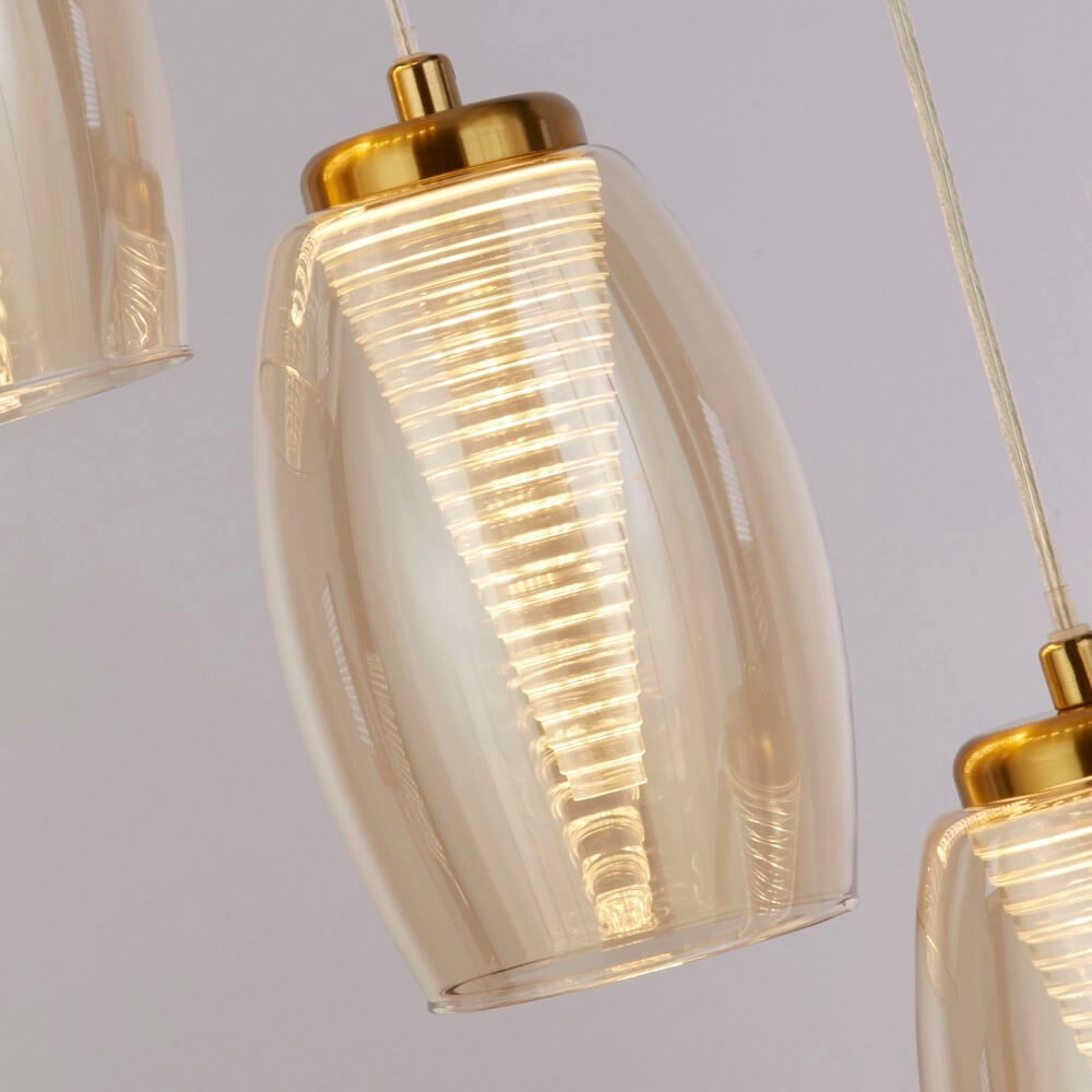 5-light pendant lamp Cyclone bronze Searchlight 5053423243221