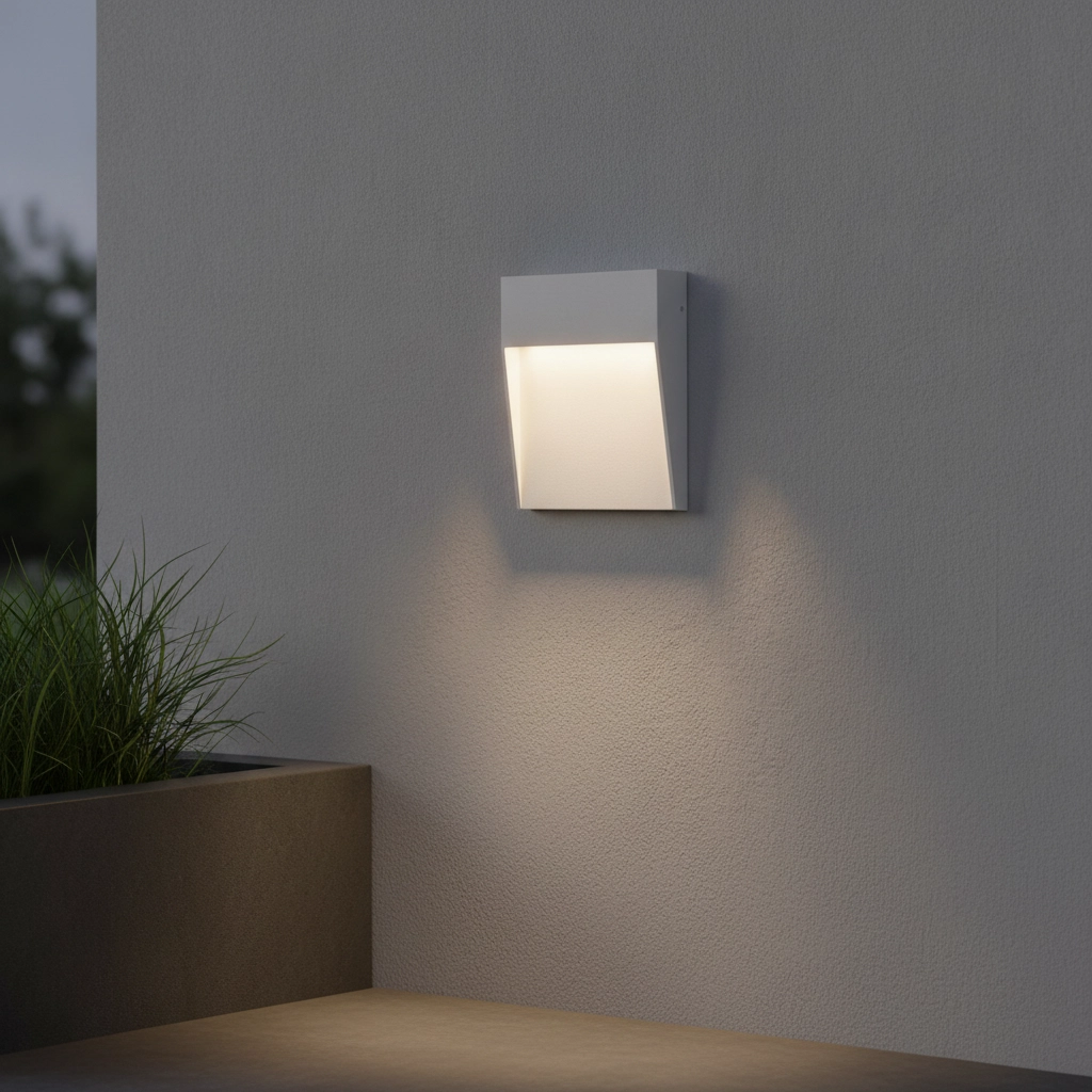 Square wall lamp Fem white