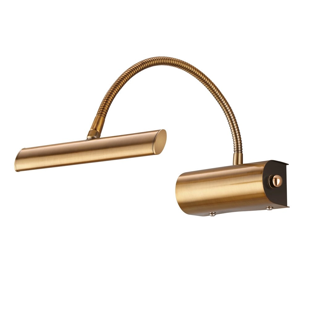 LED reading light Curtis old brass