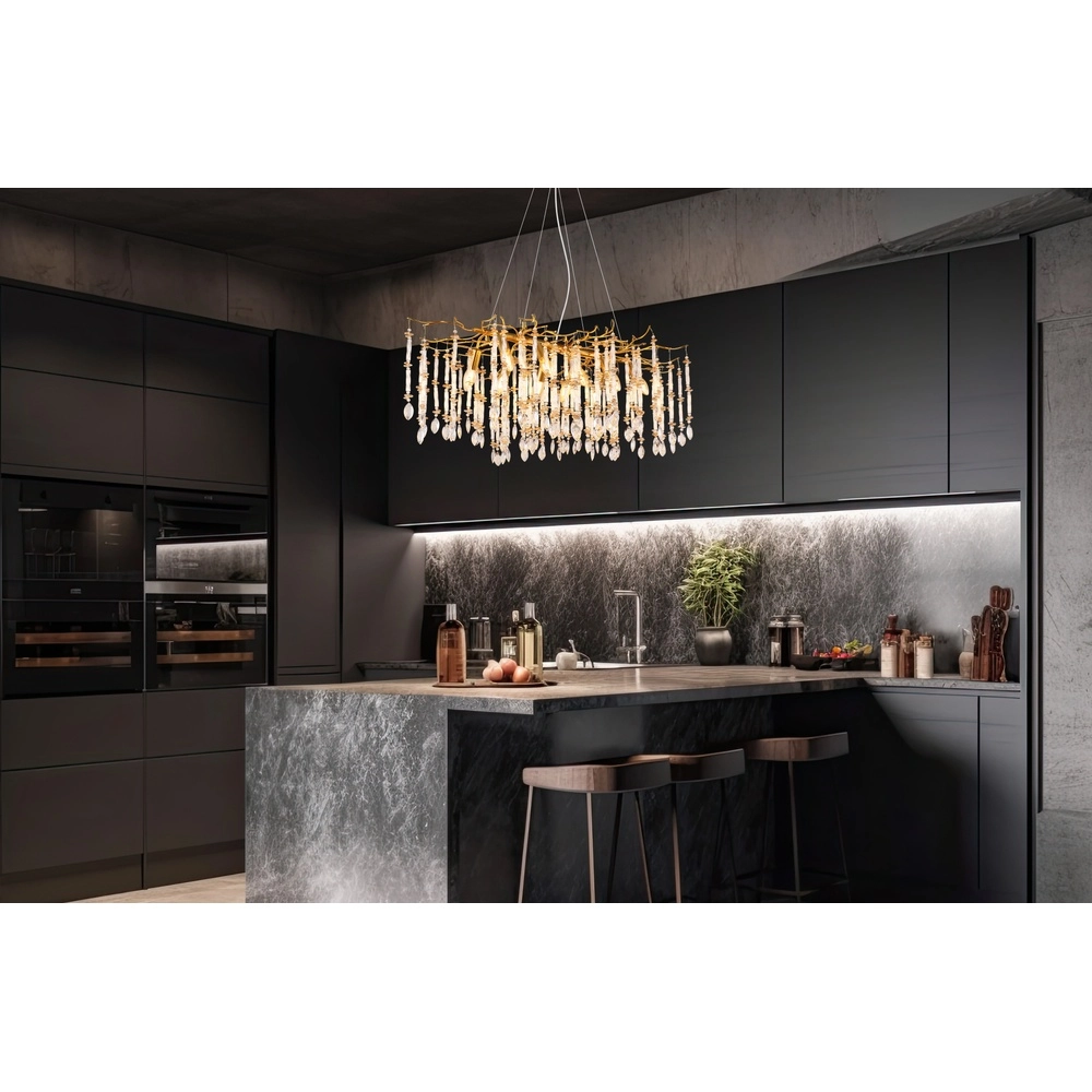 Pendant lamp Gloria 100cm gold Globo 9007371578993