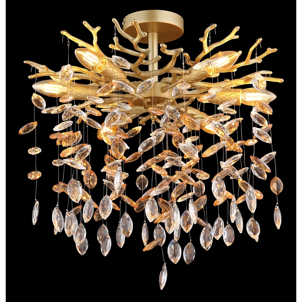 Ceiling lamp Queena gold Ø 50cm Globo 9007371531653