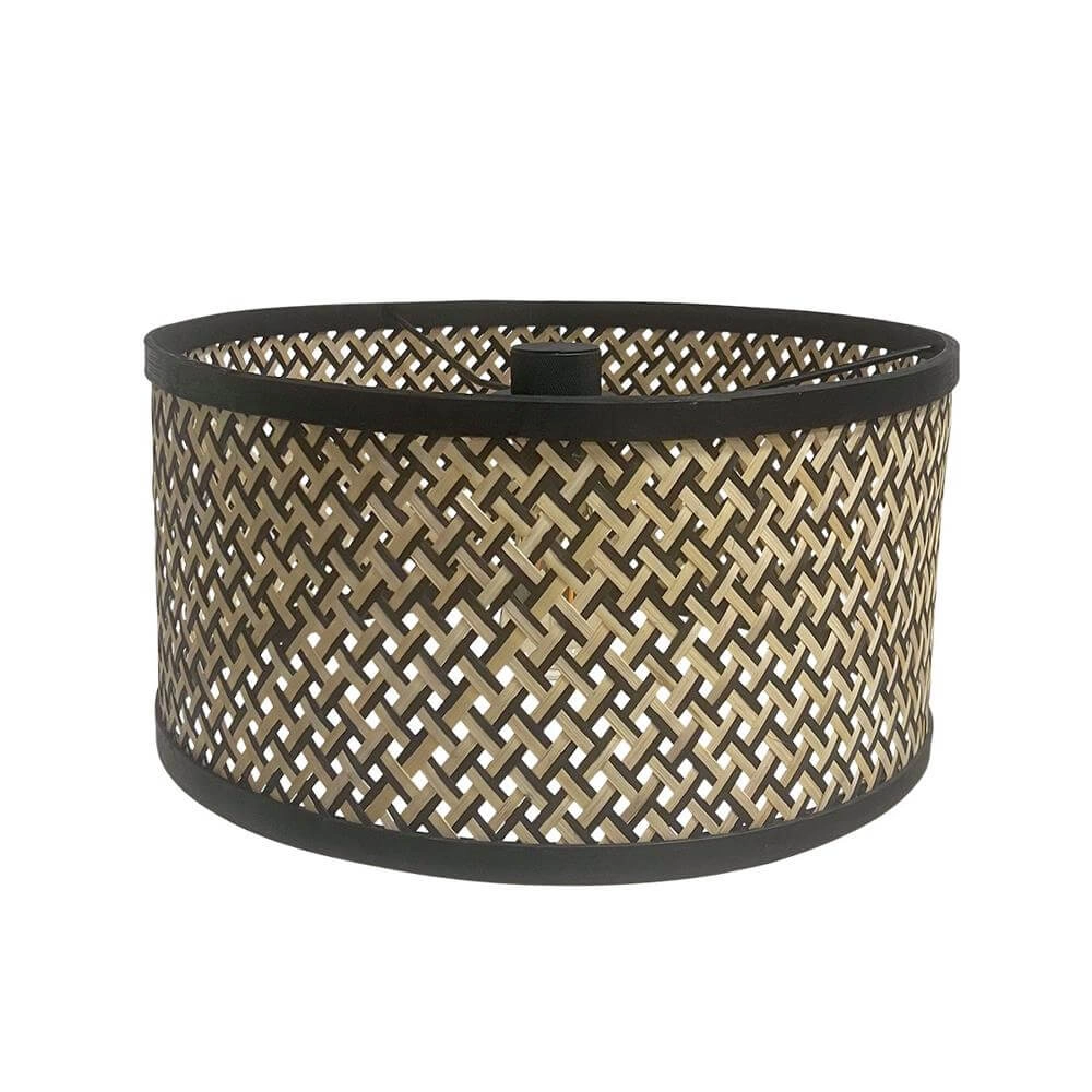 Wall lamp Bloeba black with bamboo shade Steinhauer 8712746177138