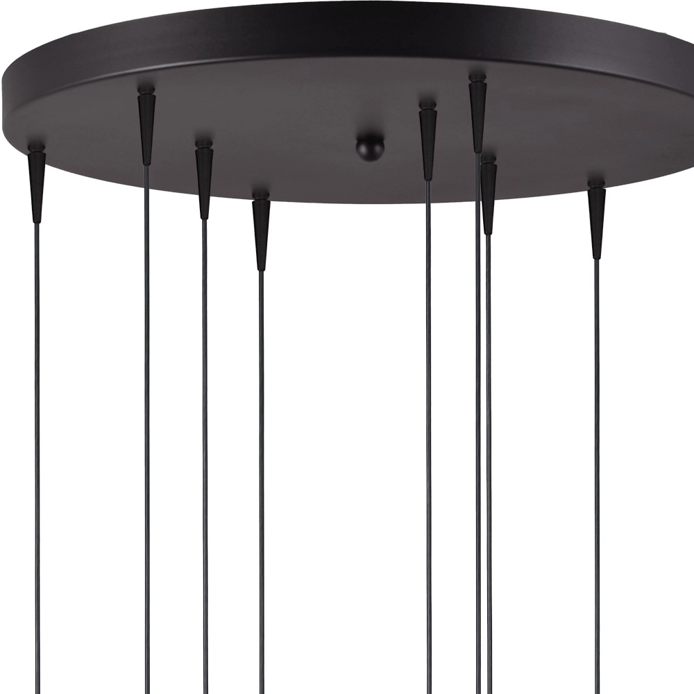 9-light pendant lamp Talana black with nickel Ø 50cm DTW Masterlight 8718121352336