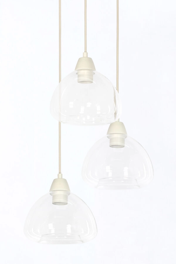 3-light pendant lamp Bisho cream design Ø 30cm Light & Living 8717807743307