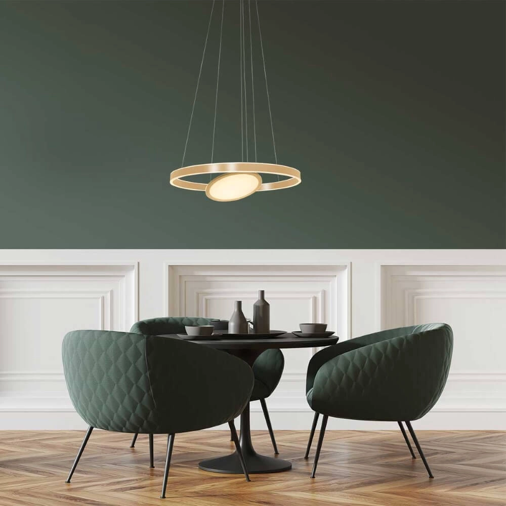 Led pendant light Ringlux 2x LED gold Steinhauer 8712746167283