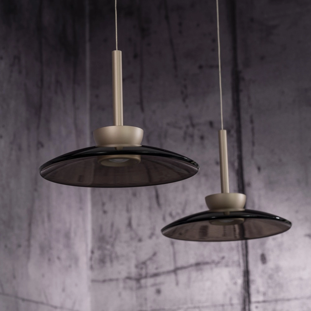 2L dining table pendant lamp Pure Moon Bronce with amber glass Paul Neuhaus 4012248392980