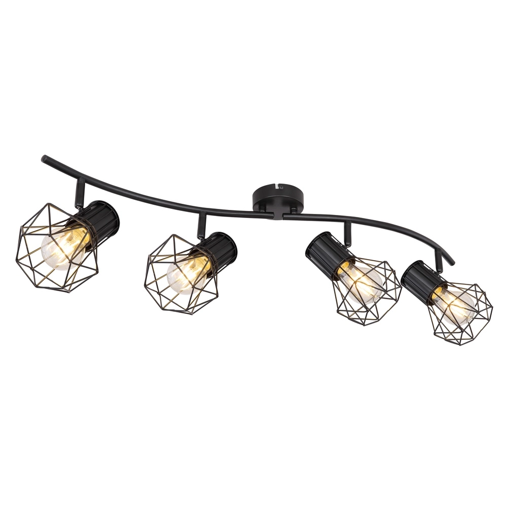 Ceiling lamp Priska 4-light black