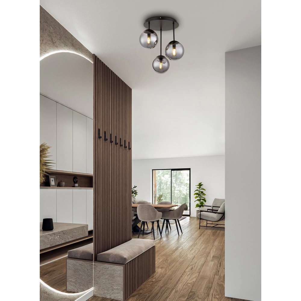 3-light ceiling lamp Harmon Black Globo 9007371583928