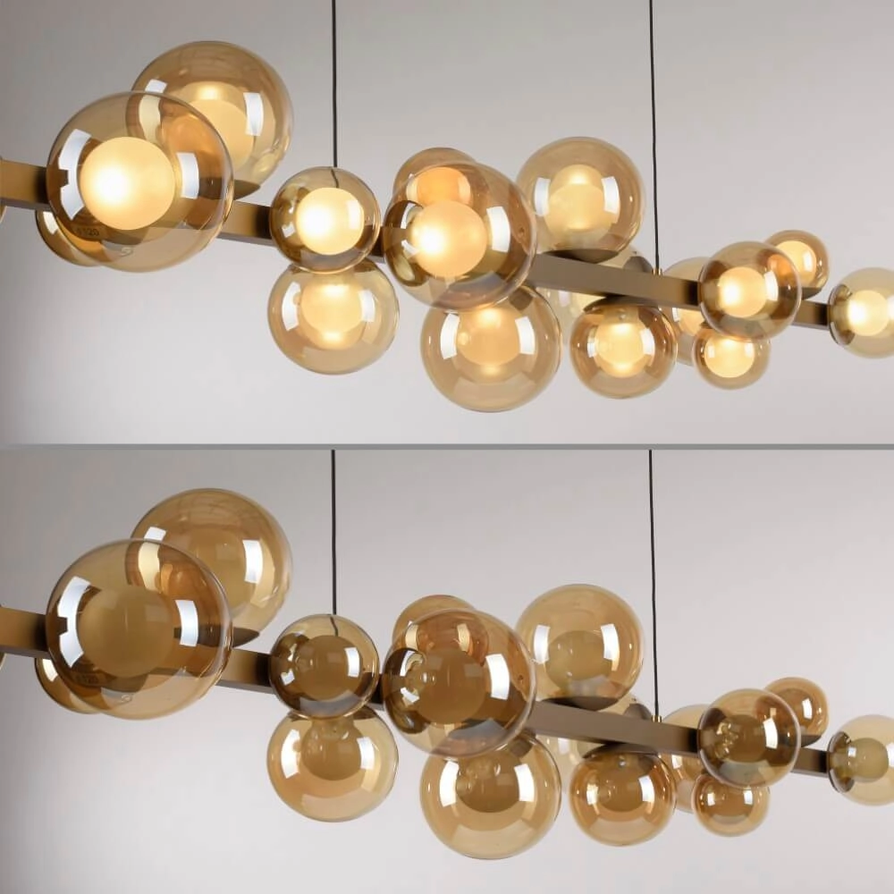 Unique hanging lamp Pure E-Popup 18-light bronze Paul Neuhaus 4012248384428