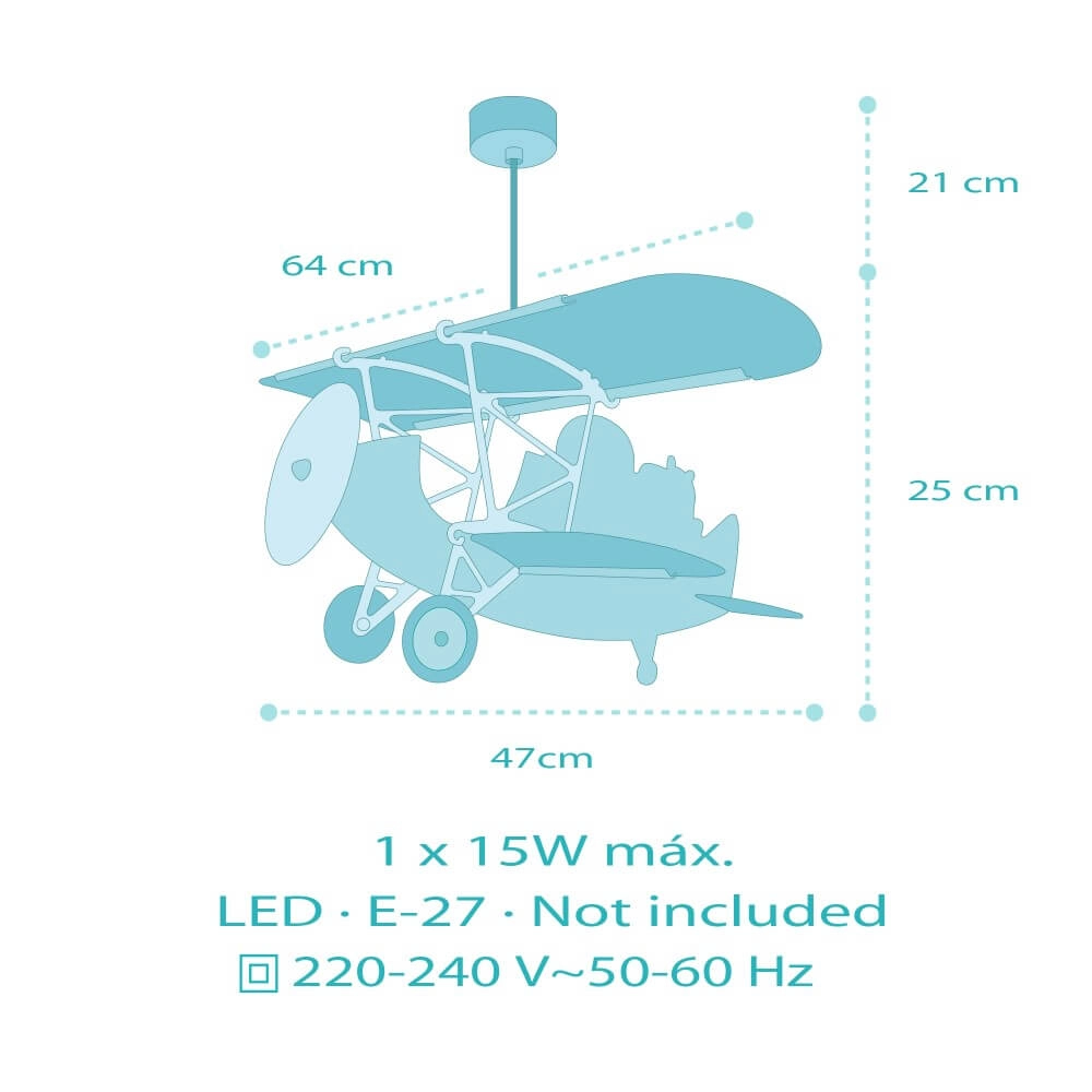 Children's pendant lamp Plane with lion Dalber 8420406546025