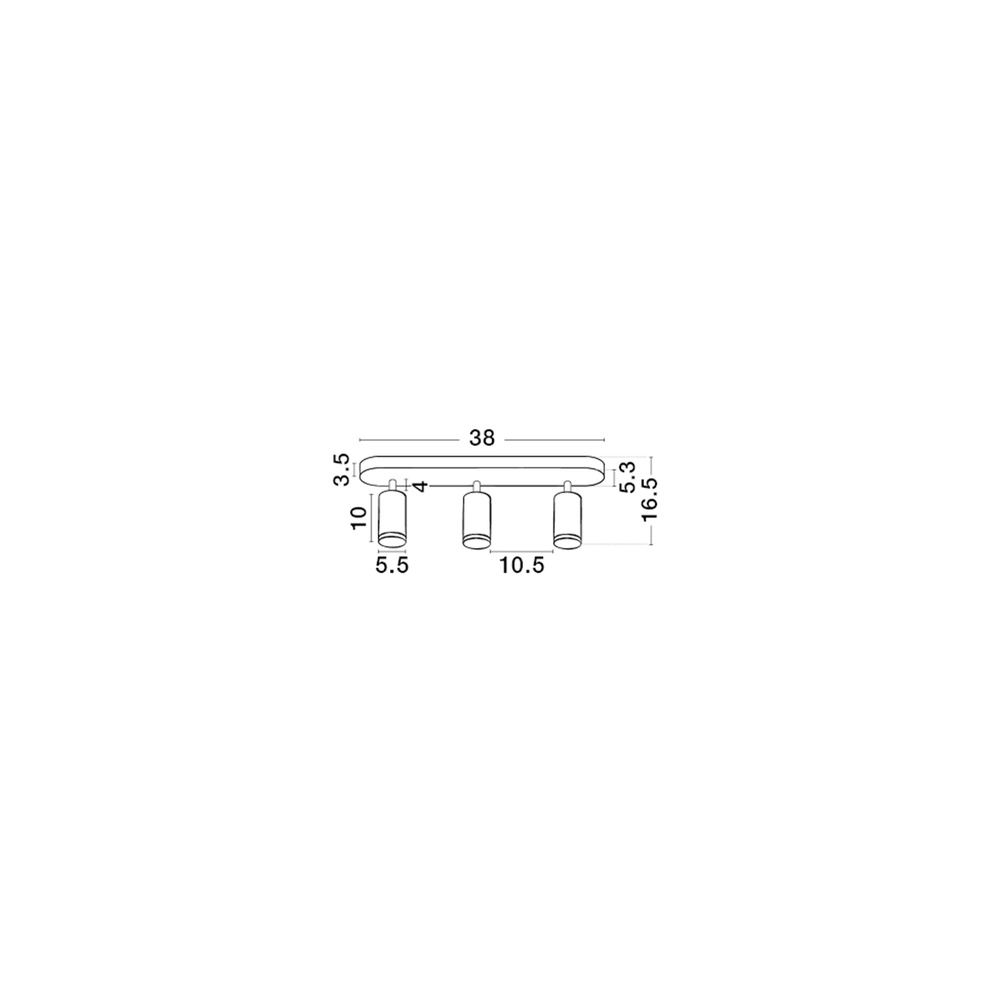 Surface-mounted spot Mao 3-light black Lyora 5212017475299