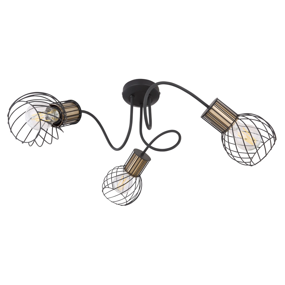 Ceiling lamp Argusto 3-light black Globo 9007371393718