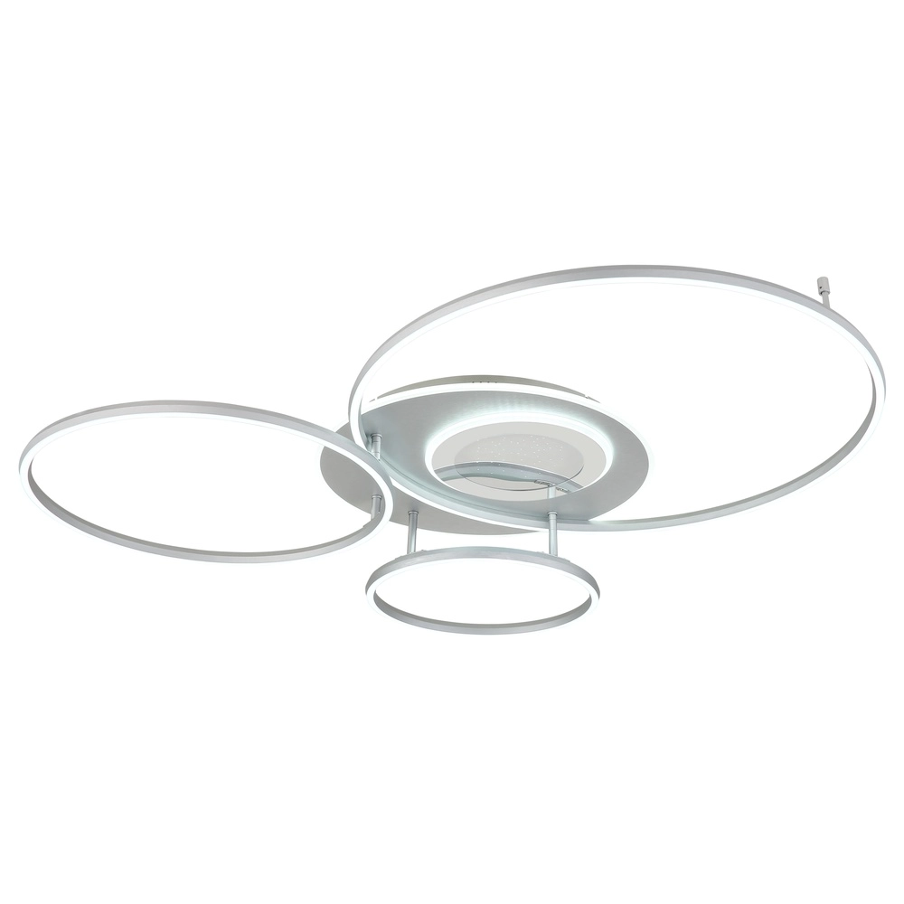 Modern ceiling lamp Johnson silver grey Globo 9007371592548