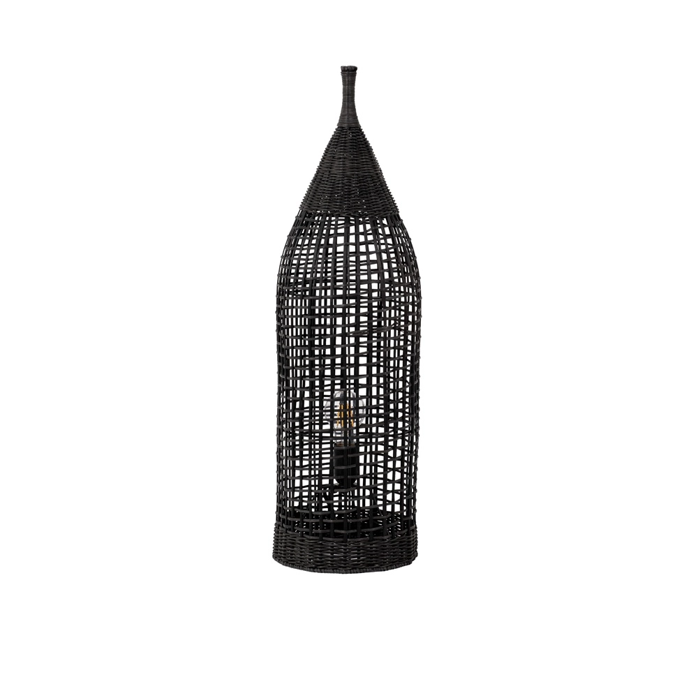 Bohemian floor lamp Naos rattan 73H black Lyora 5212017477569