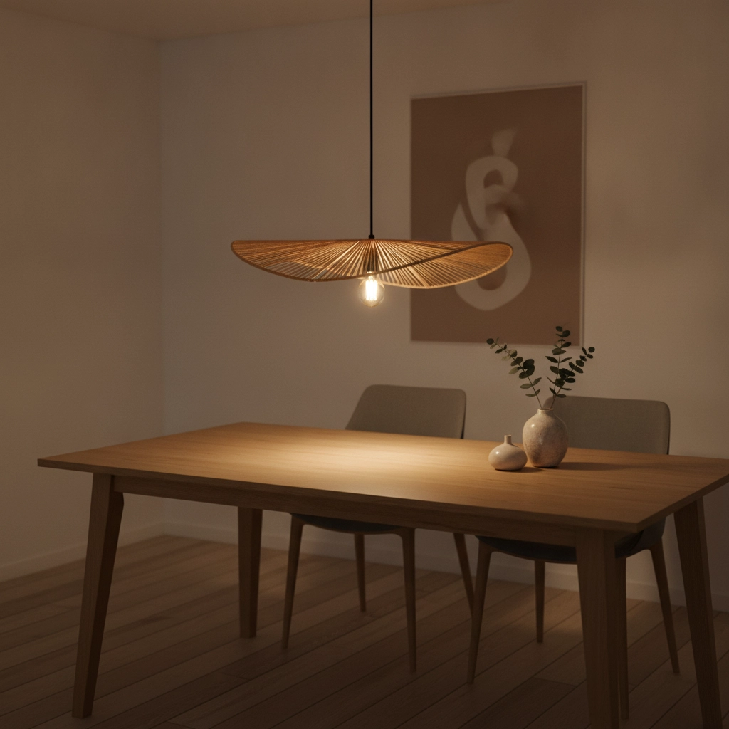 Rattan pendant lamp Siara Ø 60cm