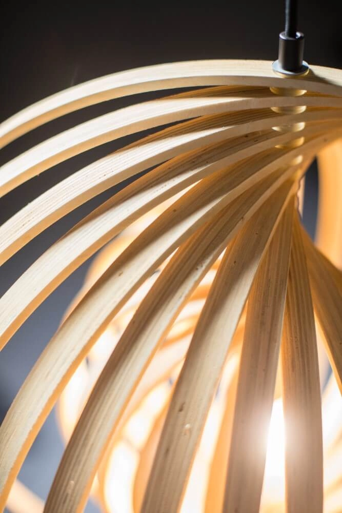 Wooden pendant lamp Woody Ø 43.5cm ETH 8720195305323