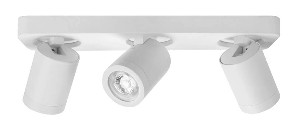 Triple IP44 surface-mounted spotlight Oliver matte white