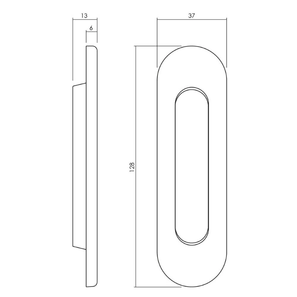 Sliding door handle Vico bronze matt Olivari 8714186482346