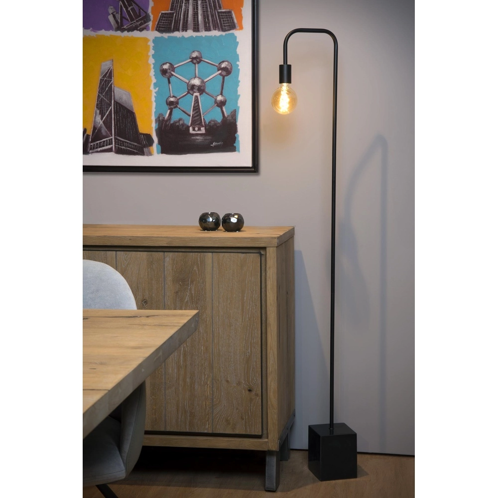 Floor lamp Lorin Black Lucide 5411212450685