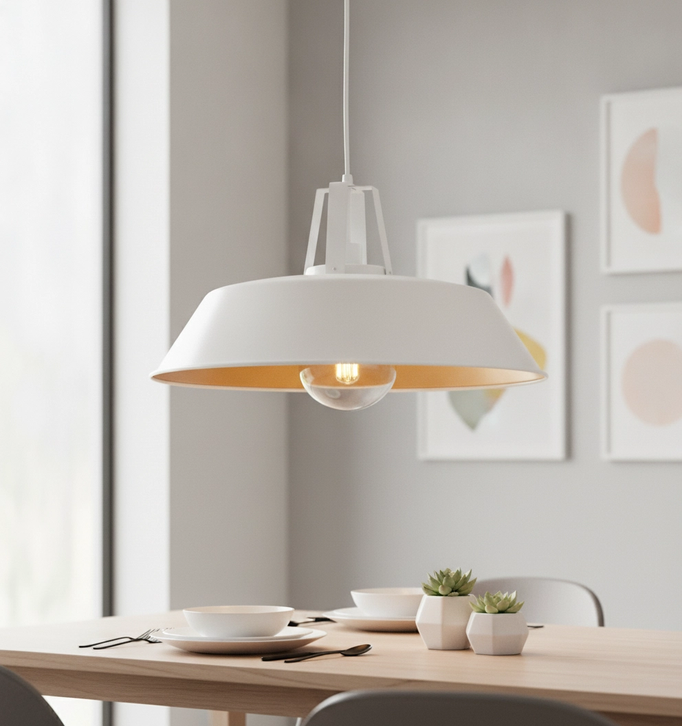 White pendant lamp Nero Ø 45cm