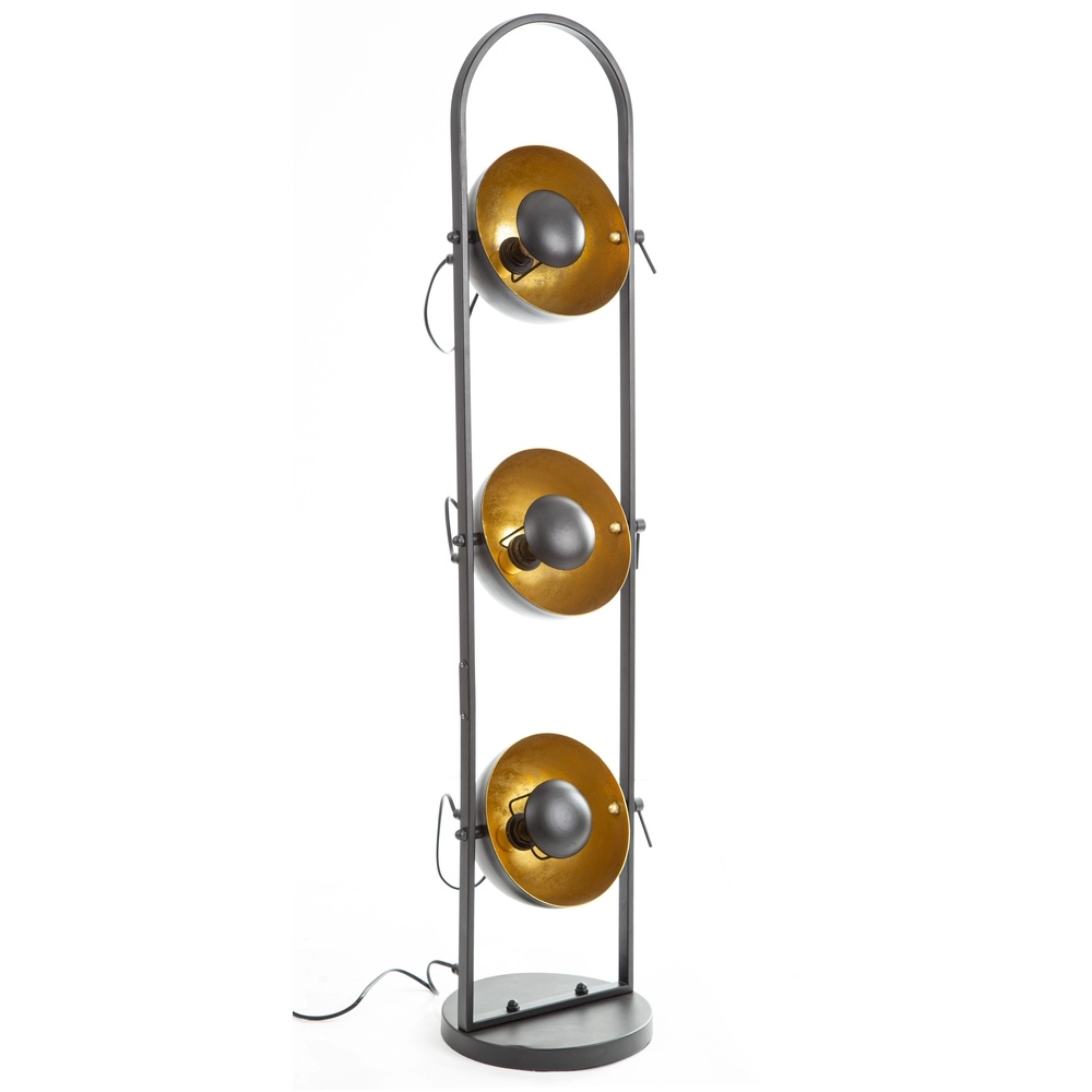 Floor lamp Ole black with gold