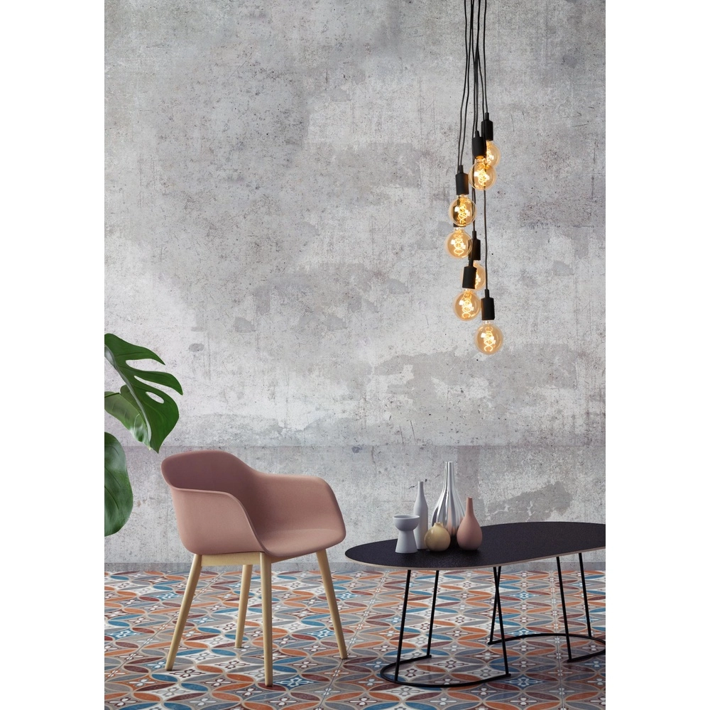 7-light pendant lamp Fix Black Lucide 5411212082879