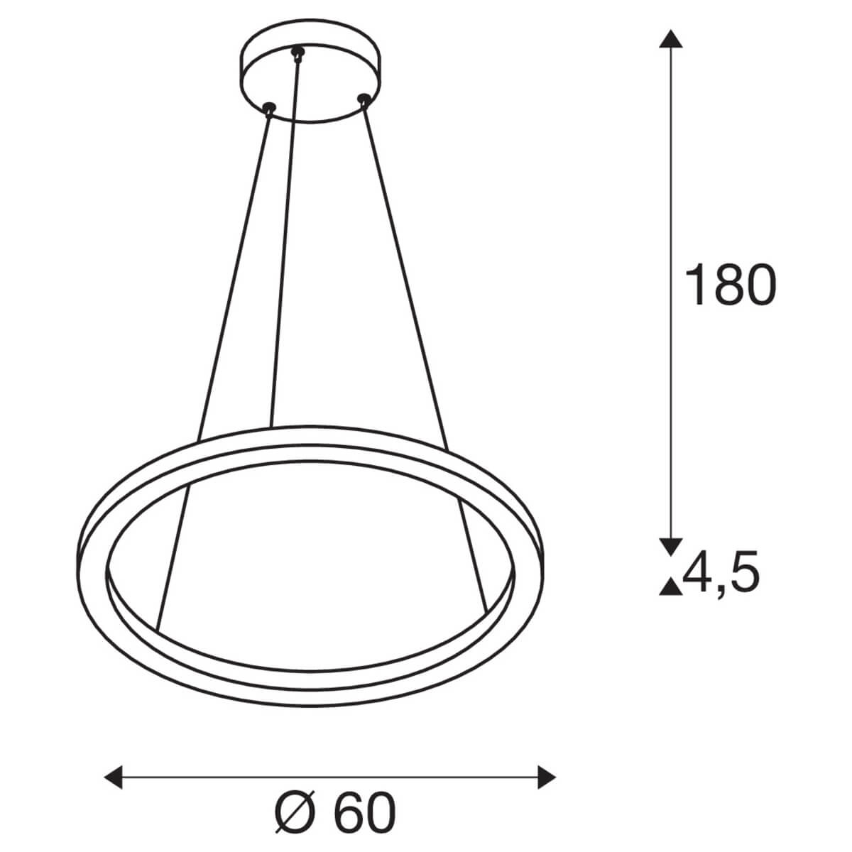 LED hanging lamp One 60 Ø 60cm SLV 4024163252607