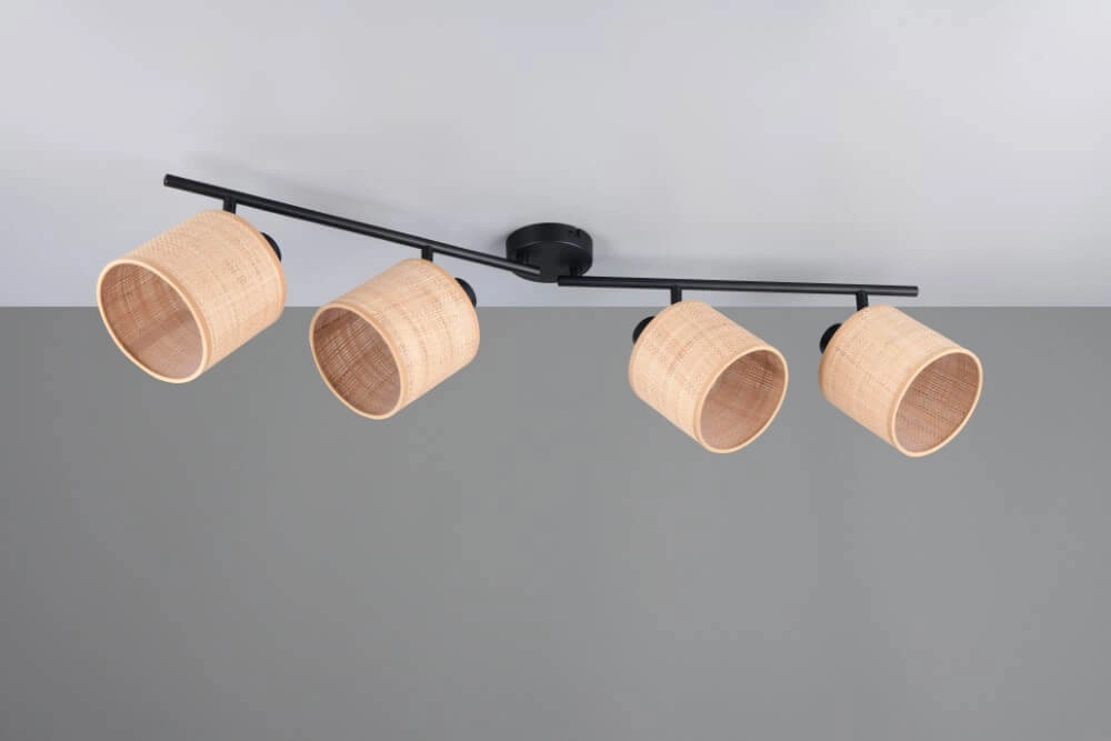 4-light ceiling lamp Aimee with cream caps Trio 4017807637359