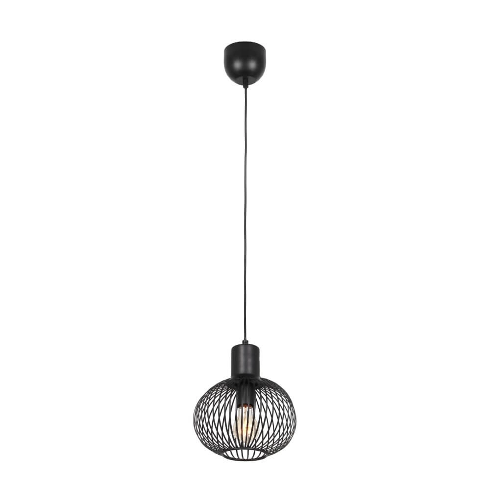 Wire pendant lamp Gila Ø 23cm - black Trio 4017807617559