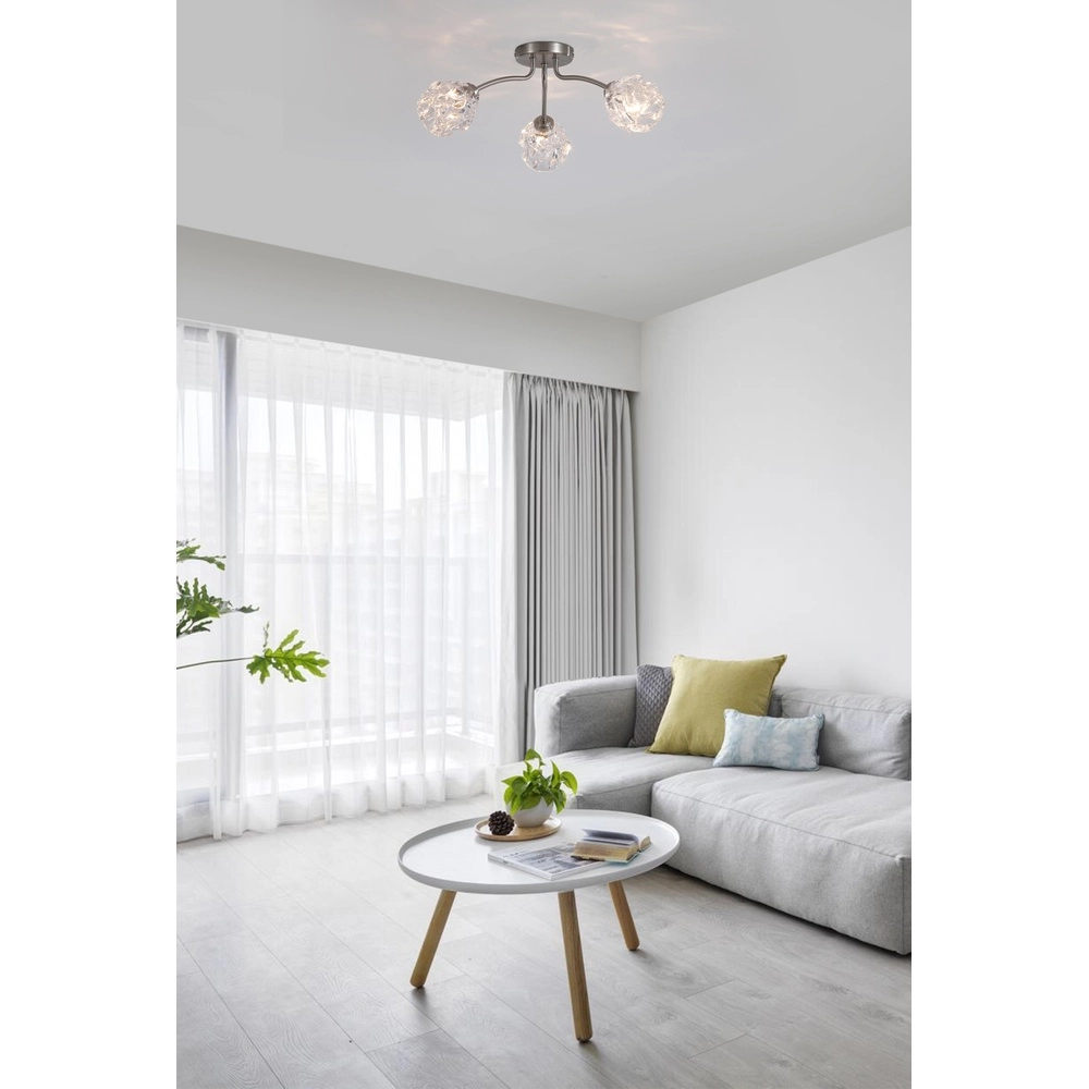 Ceiling lamp Astral nickel 3-lights Searchlight 5053423304052