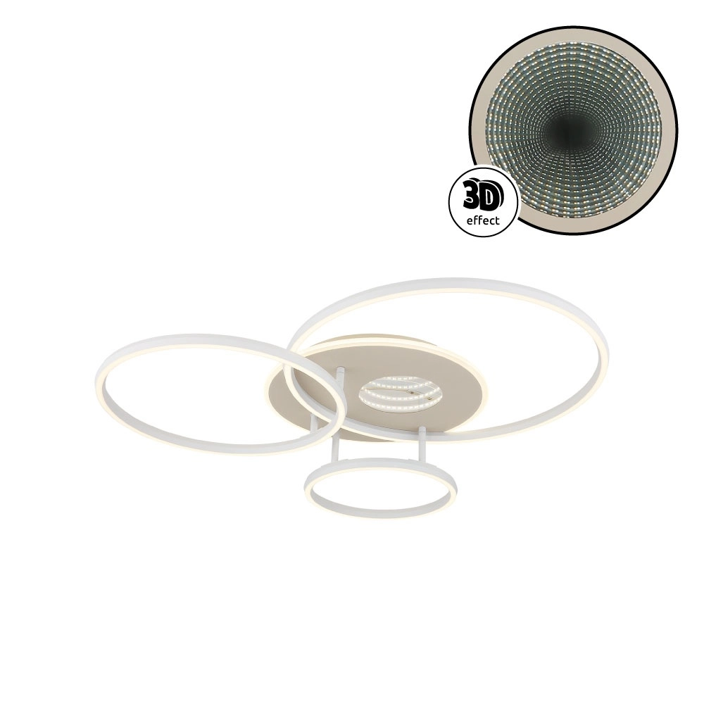 Modern ceiling lamp Invertina round sand brown Globo 9007371578856