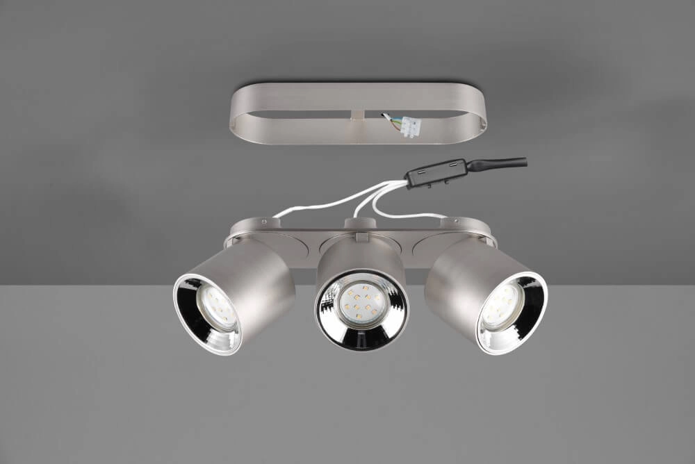 Ceiling light Guayana 3-light nickel Trio 4017807574005