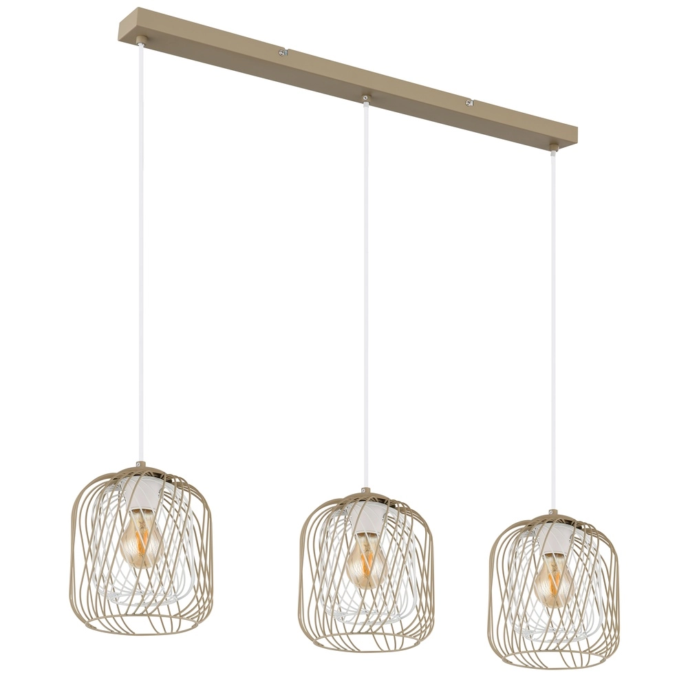3-light pendant lamp Dichti sand brown Globo 9007371533350
