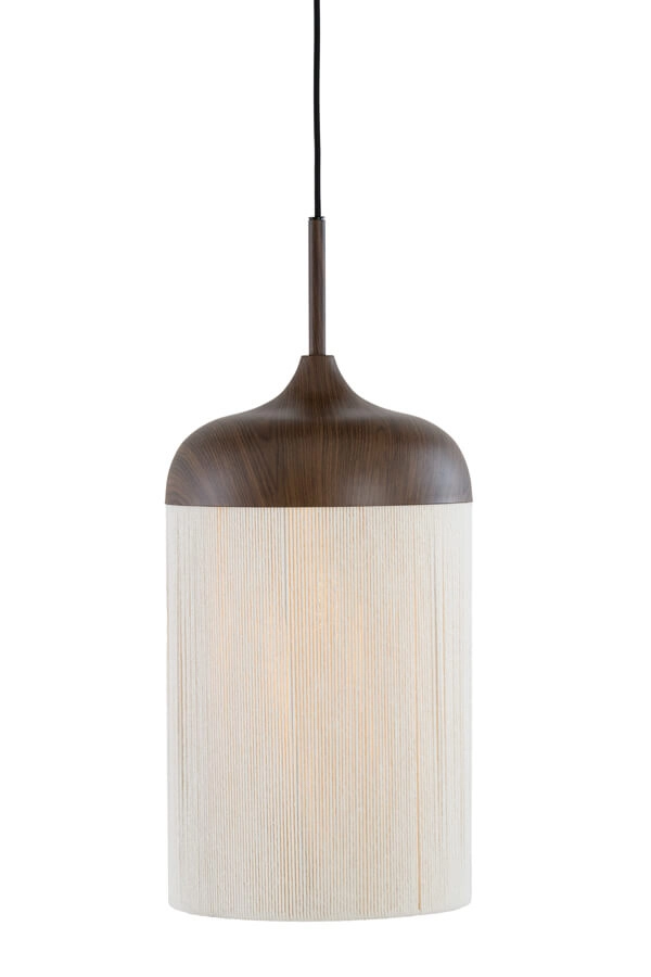 Pendant lamp 3-lights Dania dark wood print Light & Living 8717807759612