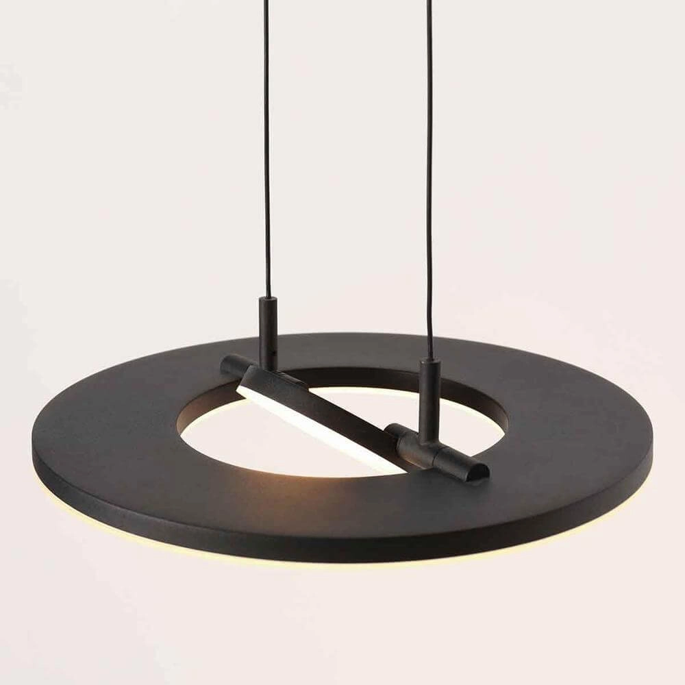 Sleek pendant lamp Soleil Ø 32cm black Steinhauer 8712746176681