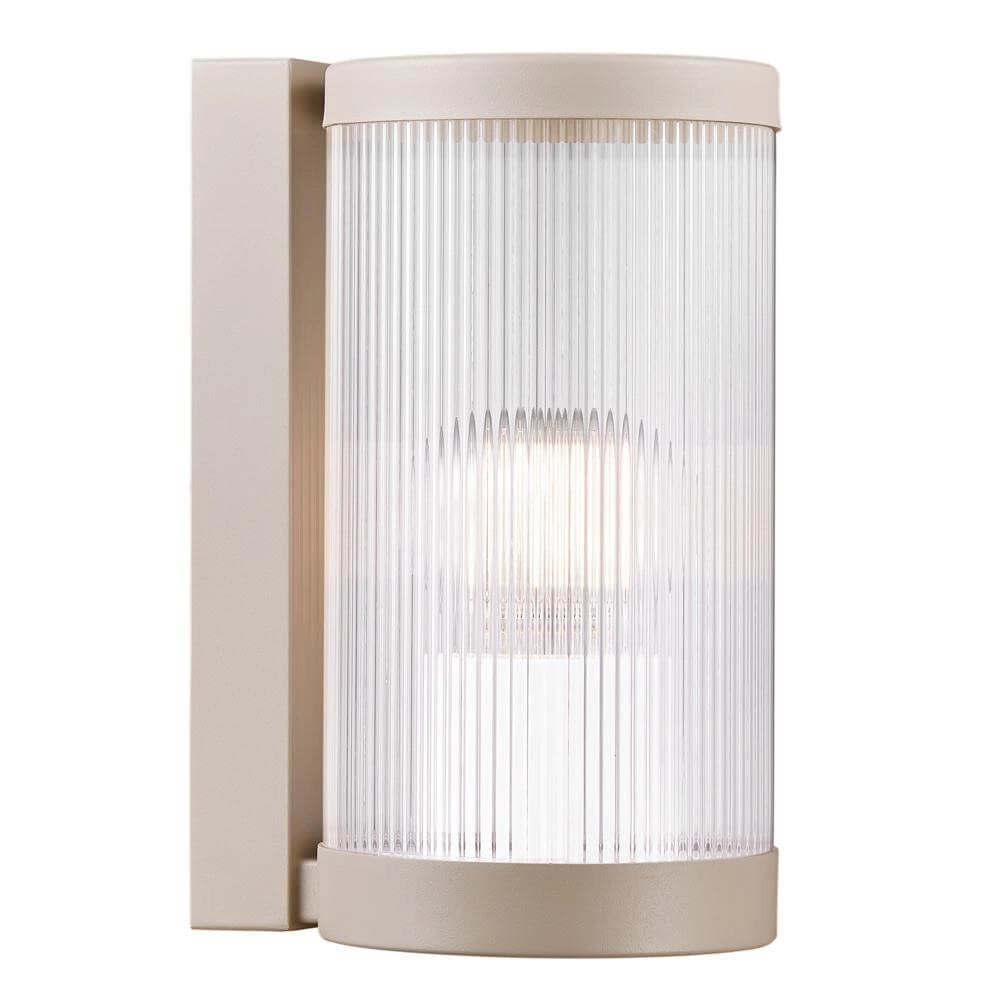 Glass wall lamp Coupar sand brown