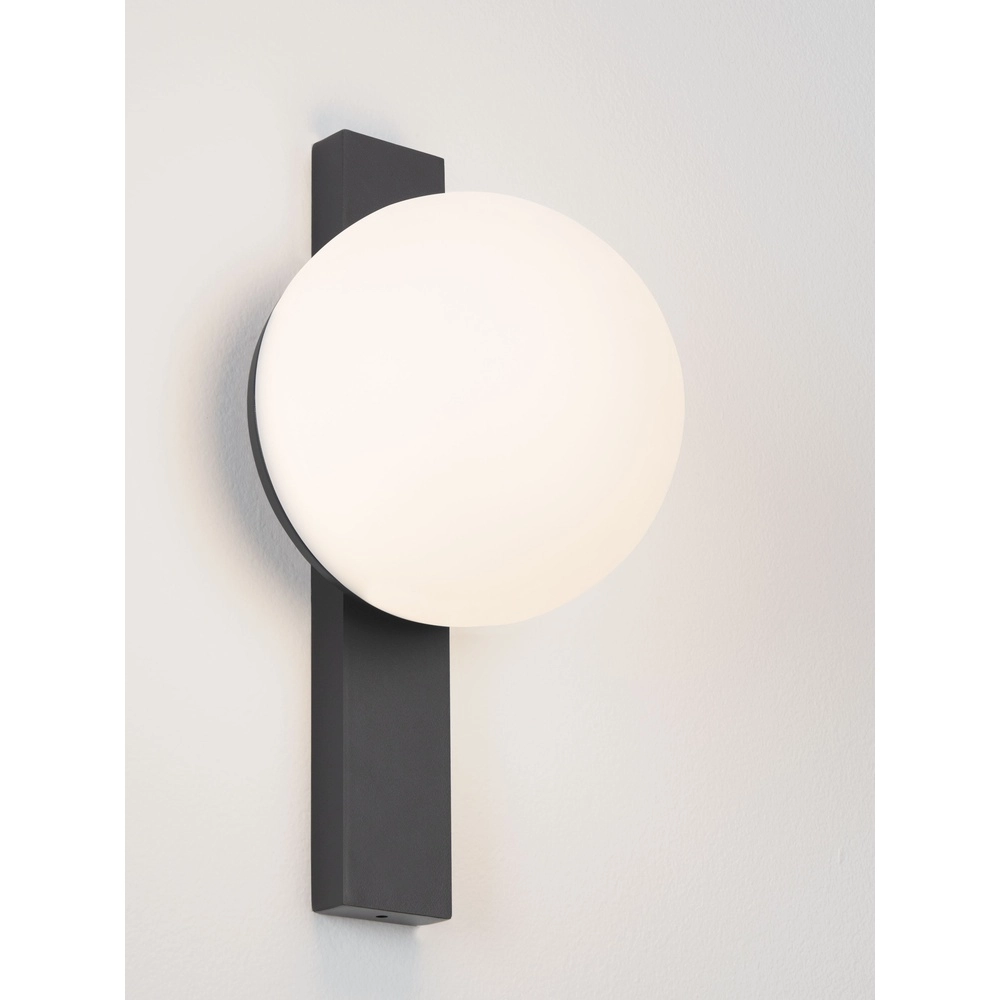 Unique wall lamp Remi black with white sphere Lyora 5212017494467