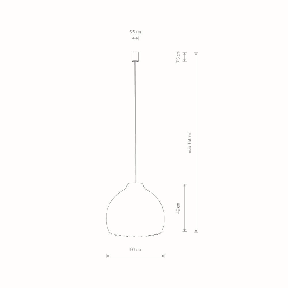 Rattan pendant lamp Boho L Ø 60cm Lyora 5903139111522
