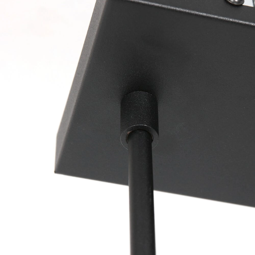 Black hanging lamp Stang with taupe velvet shades Steinhauer 8712746165753