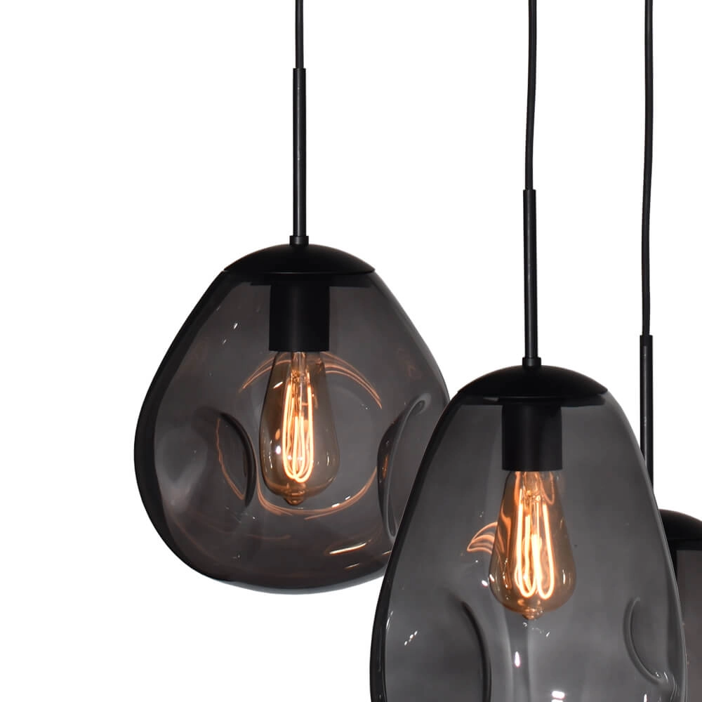 Hanging lamp Lava Oval 6x smoke glass Masterlight 8718121290126
