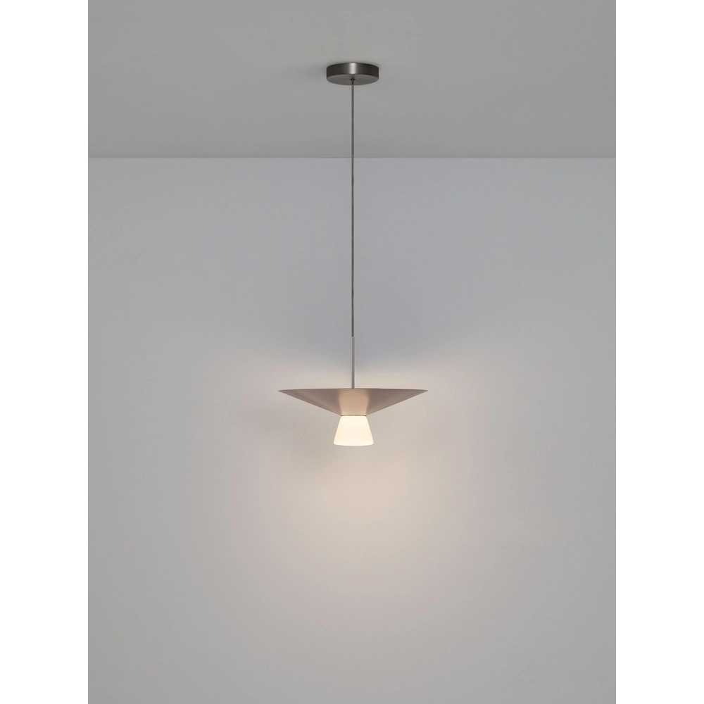 Design pendant lamp Baris white with grey and brown Ø 38cm Lyora 5212017495297