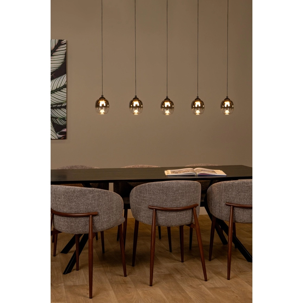 5-light pendant lamp Tamino Black Lucide 5411212741257