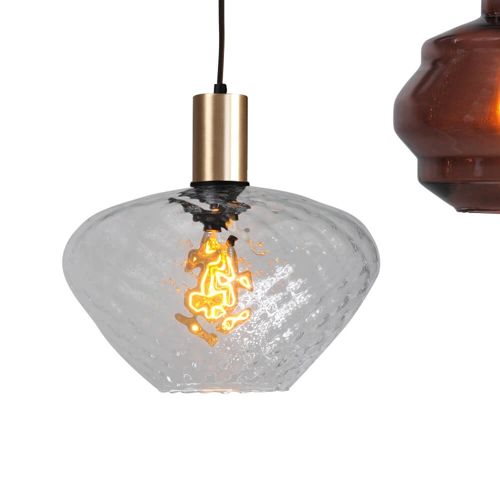 5-light hanging lamp - gold - Porto with different glasses Masterlight 8718121270401