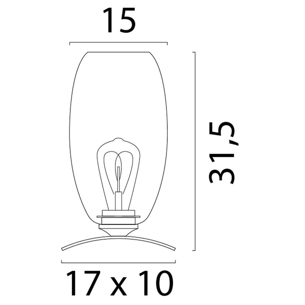 Table lamp Olive Ø15cm glass - sand Masterlight 8718121393841