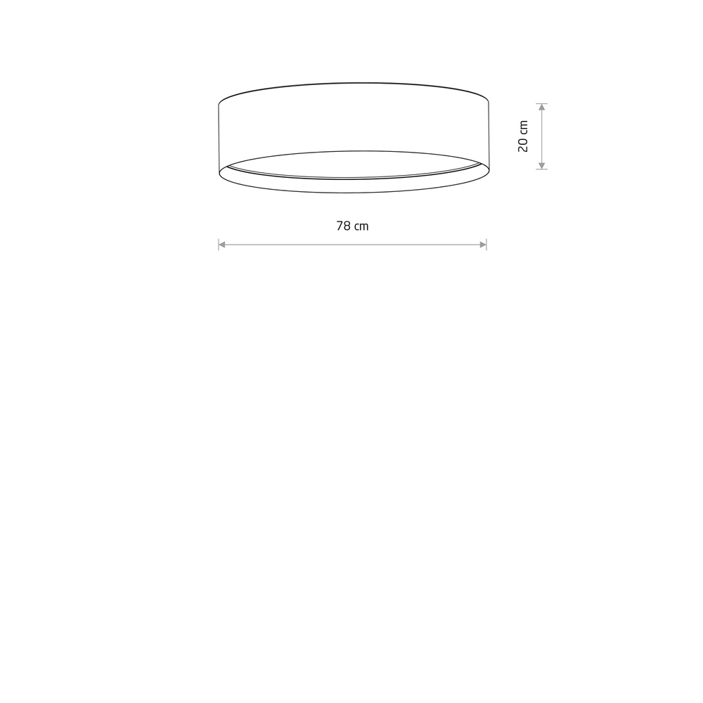 Ceiling lamp Cedro sand brown Ø 75cm