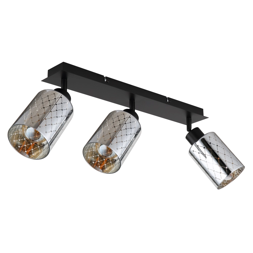 Design ceiling lamp Alonso 3-light black Globo 9007371569250