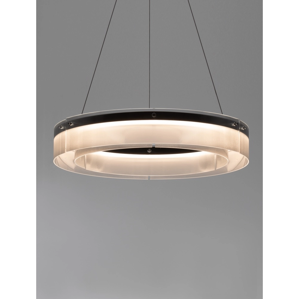 Design pendant lamp Pauline black with glass Ø 70cm Lyora 5212017445384