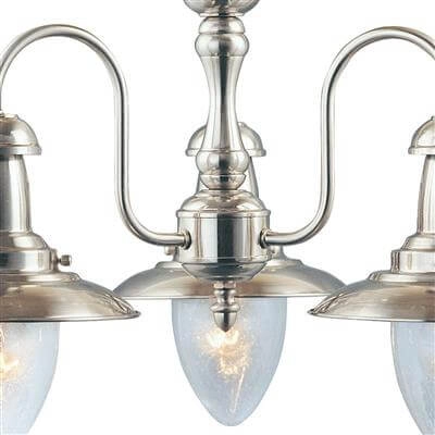 Silver pendant lamp Fisherman 3-light Searchlight 5013874223982