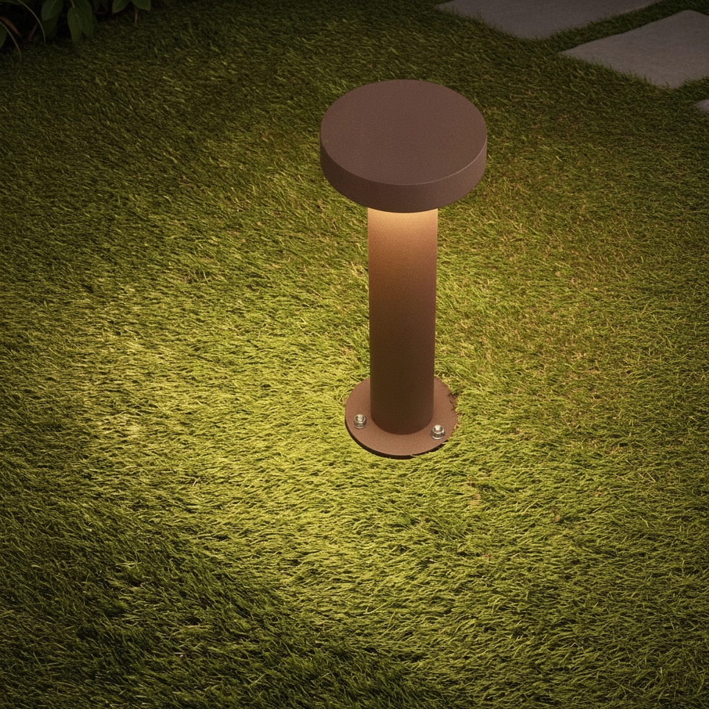 Desing garden lamp Gong rust brown 30cm - 2700K